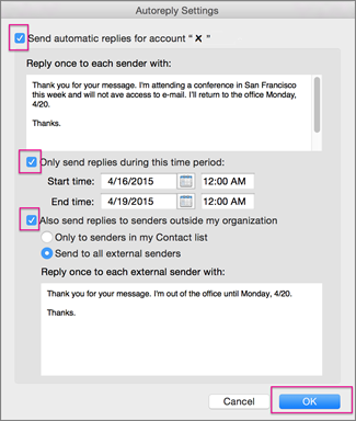 Auto reply outlook mac os